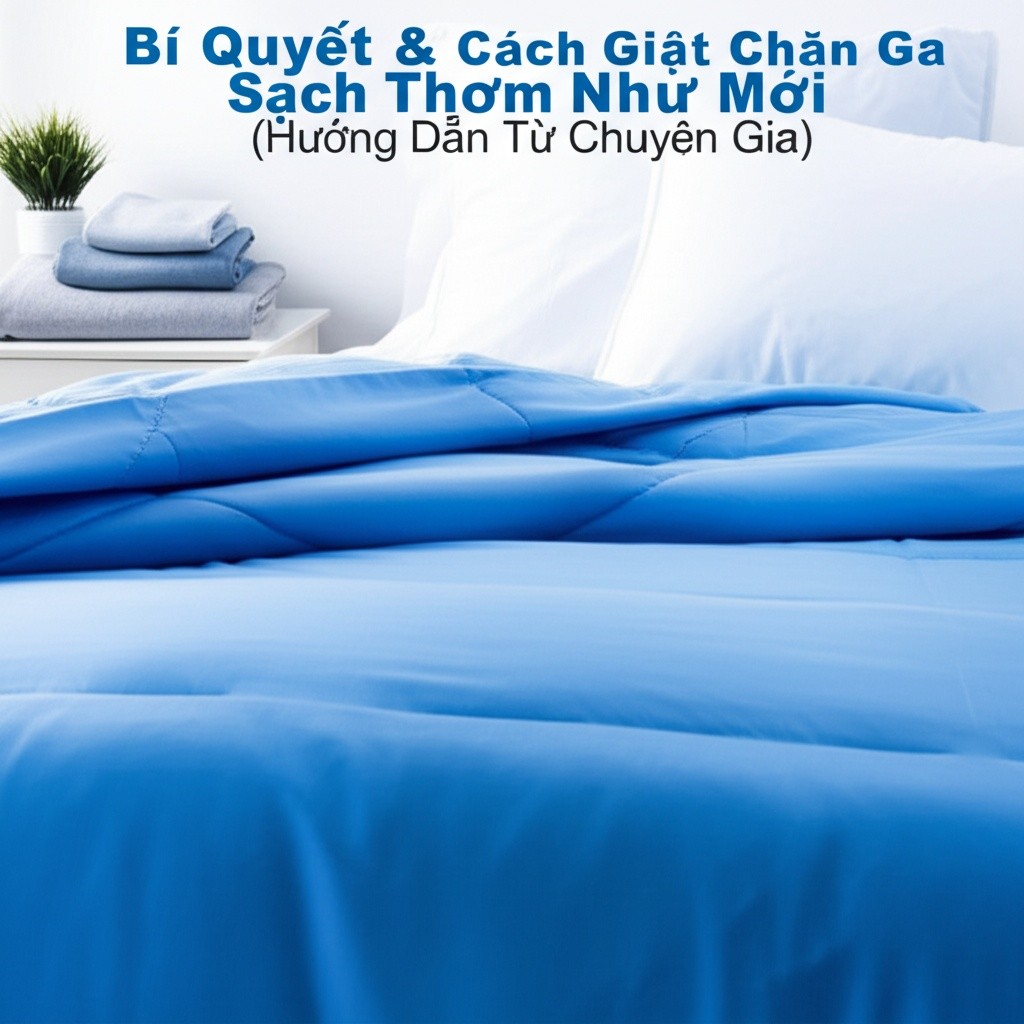 Hình minh họa cho bài viết: Bí Quyết & Cách Giặt Chăn Ga Sạch Thơm Như Mới (Hướng Dẫn Từ Chuyên Gia)