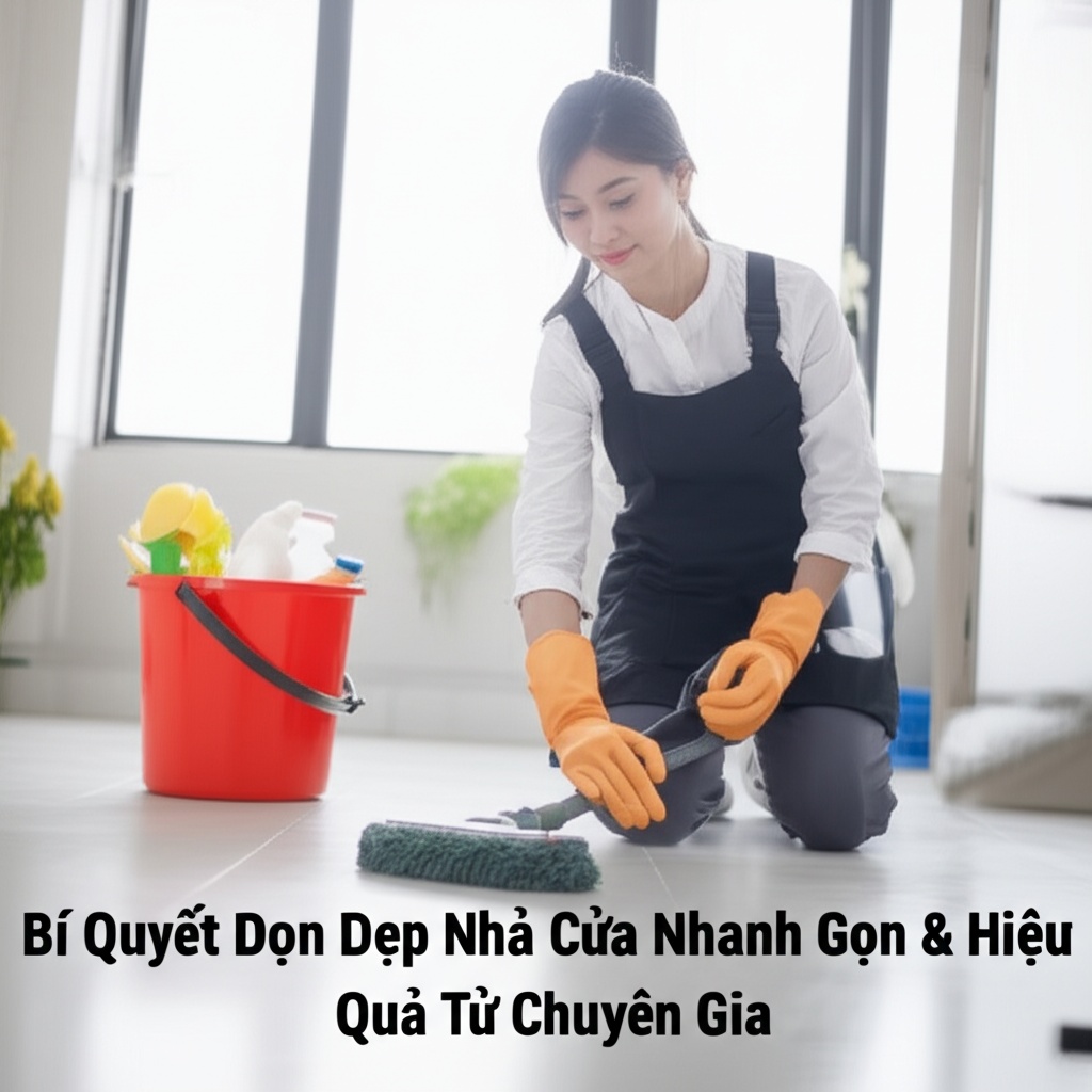 Hình minh họa cho bài viết: Bí Quyết Dọn Dẹp Nhà Cửa Nhanh Gọn & Hiệu Quả Từ Chuyên Gia