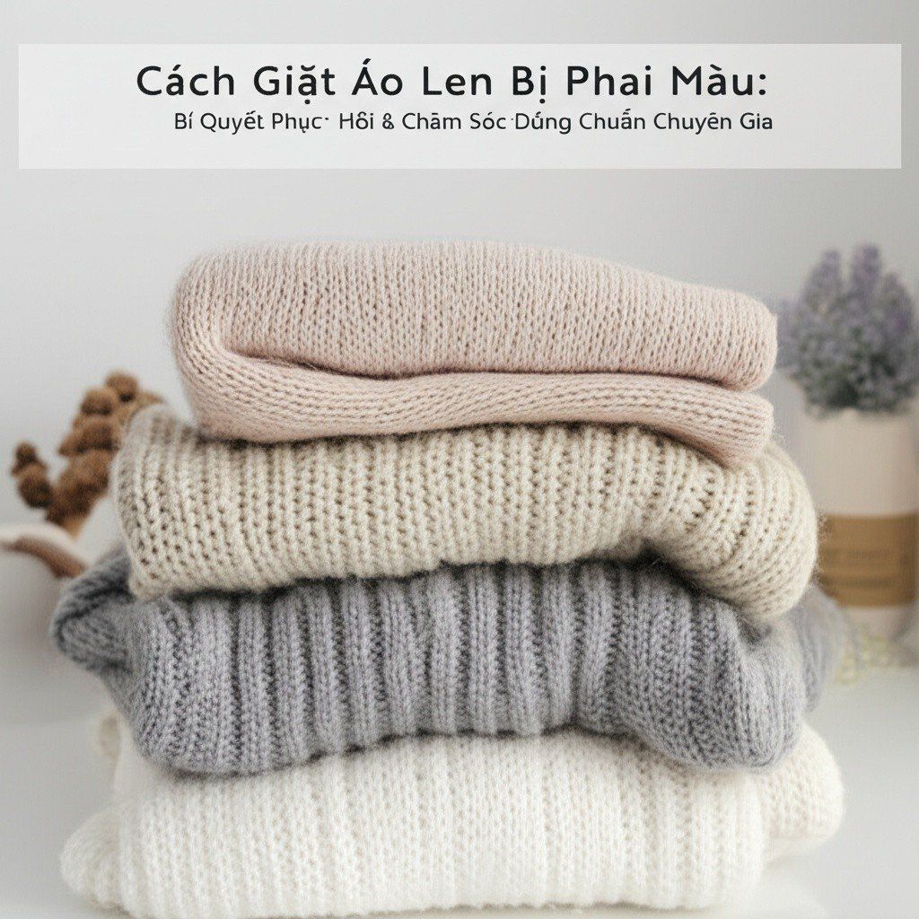 Hình minh họa cho bài viết: Cách Giặt Áo Len Bị Phai Màu: Bí Quyết Phục Hồi & Chăm Sóc Đúng Chuẩn Chuyên Gia