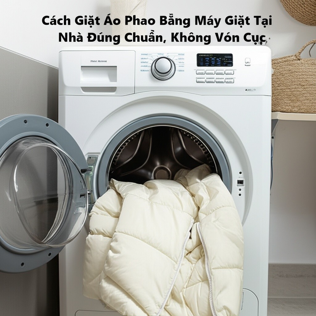 Hình minh họa cho bài viết: Cách Giặt Áo Phao Bằng Máy Giặt Tại Nhà Đúng Chuẩn, Không Vón Cục