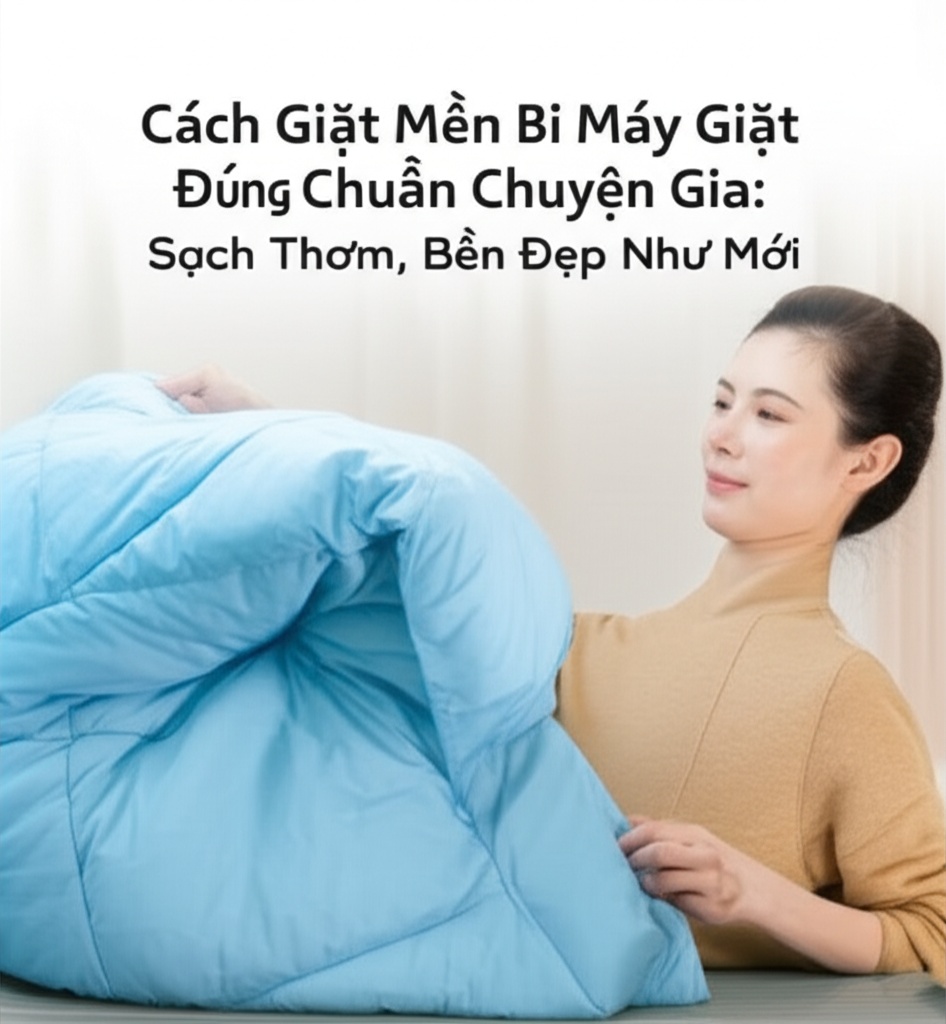 Hình minh họa cho bài viết: Cách Giặt Mền Bằng Máy Giặt Đúng Chuẩn Chuyên Gia: Sạch Thơm, Bền Đẹp Như Mới