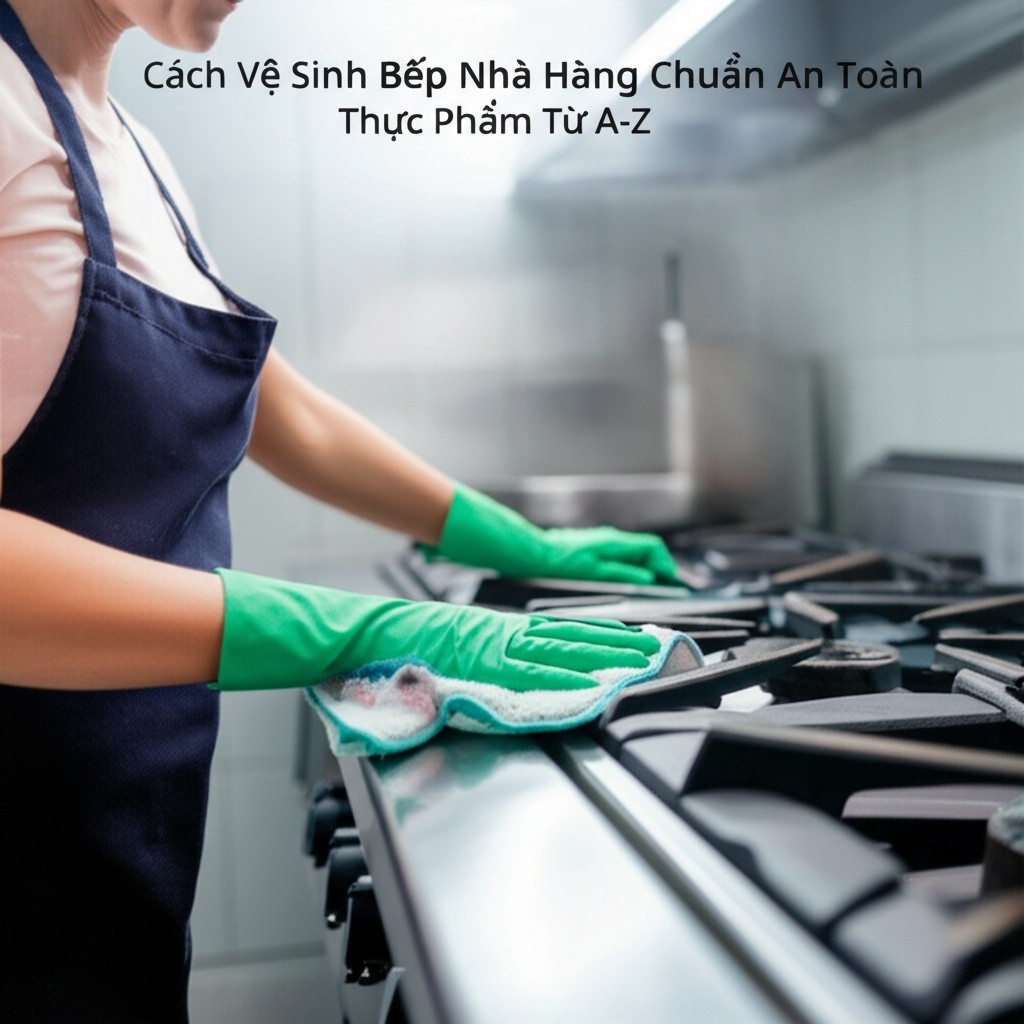 Hình minh họa cho bài viết: Cách Vệ Sinh Bếp Nhà Hàng Chuẩn An Toàn Thực Phẩm Từ A-Z