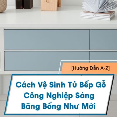 Cách Vệ Sinh Tủ Bếp Gỗ Công Nghiệp Sáng Bóng Như Mới [Hướng Dẫn A-Z]