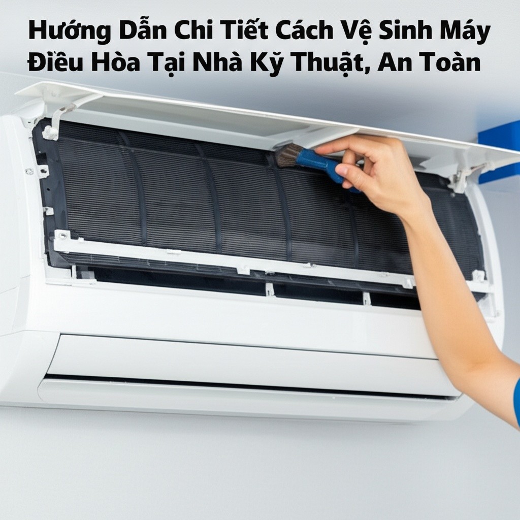 Hình minh họa cho bài viết: Hướng Dẫn Chi Tiết Cách Vệ Sinh Máy Điều Hòa Tại Nhà Đúng Kỹ Thuật, An Toàn