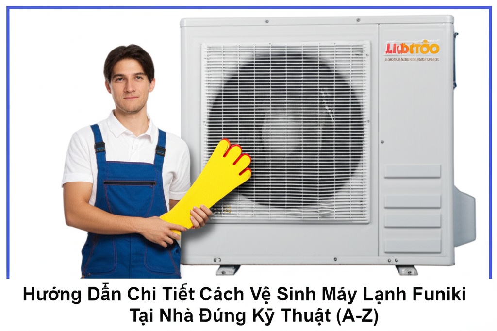 Hình minh họa cho bài viết: Hướng Dẫn Chi Tiết Cách Vệ Sinh Máy Lạnh Funiki Tại Nhà Đúng Kỹ Thuật (A-Z)
