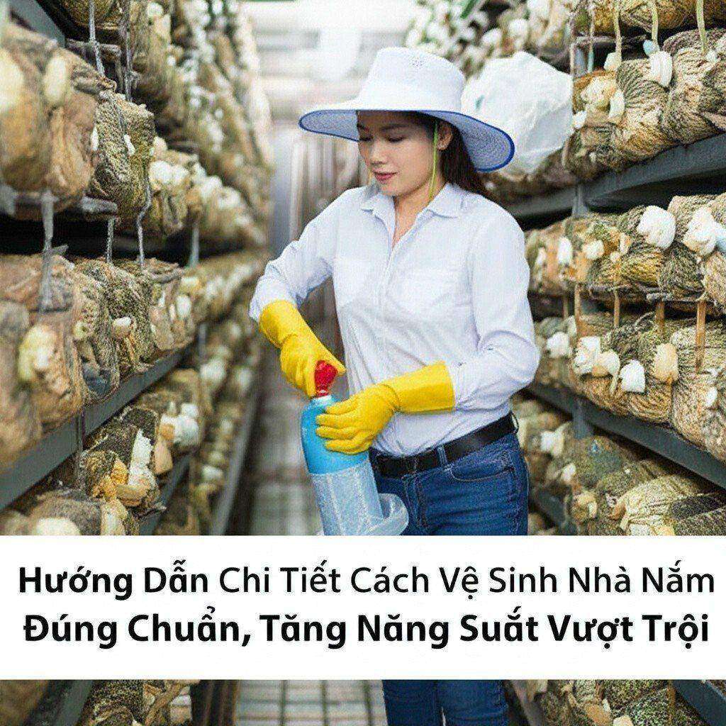 Hình minh họa cho bài viết: Hướng Dẫn Chi Tiết Cách Vệ Sinh Nhà Nấm Đúng Chuẩn, Tăng Năng Suất Vượt Trội