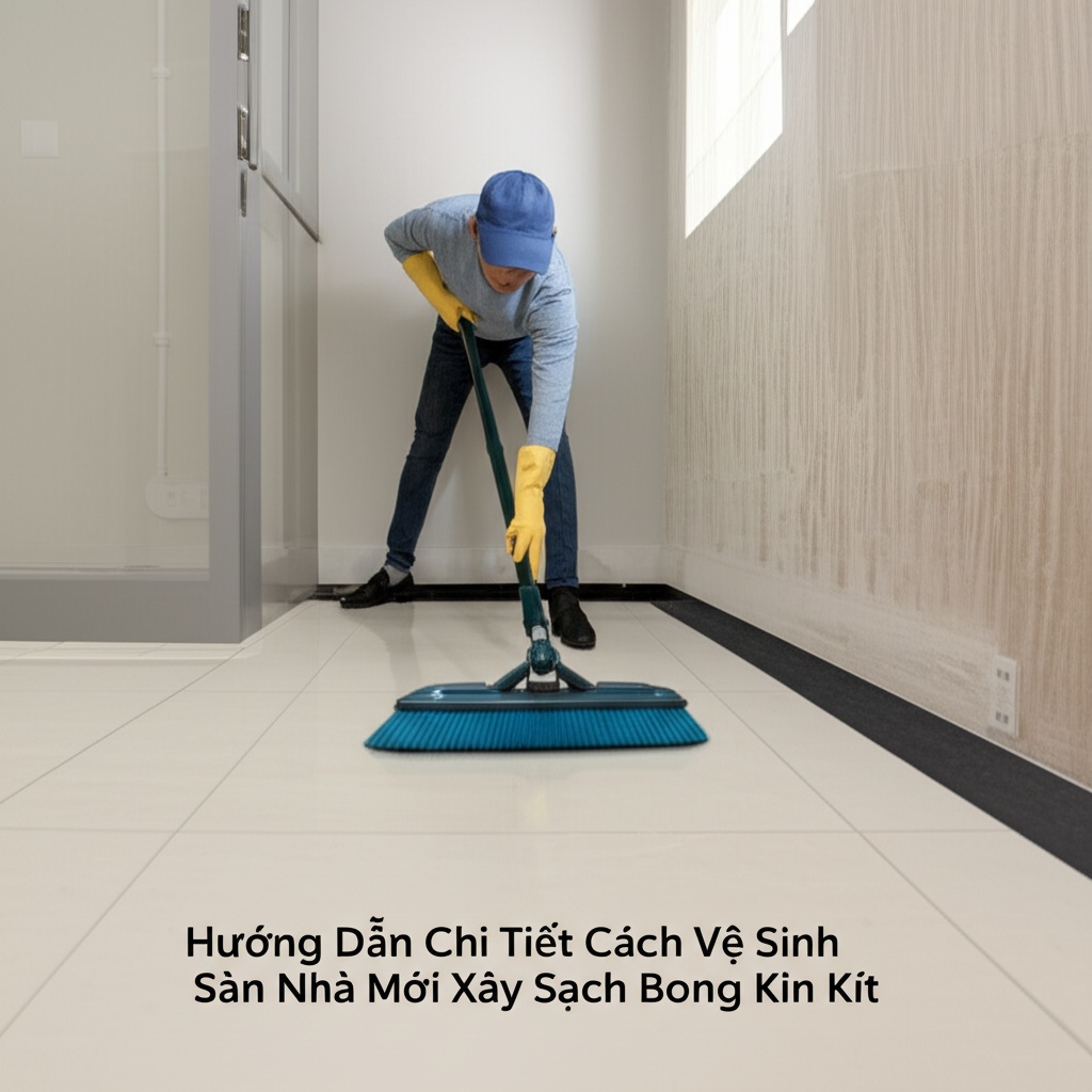 Hình minh họa cho bài viết: Hướng Dẫn Chi Tiết Cách Vệ Sinh Sàn Nhà Mới Xây Sạch Bong Kin Kít