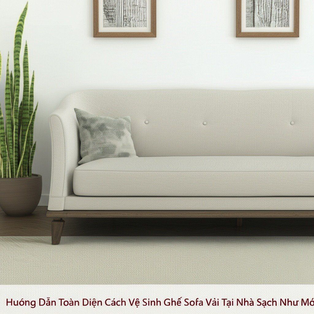 Hình minh họa cho bài viết: Hướng Dẫn Toàn Diện Cách Vệ Sinh Ghế Sofa Vải Tại Nhà Sạch Như Mới