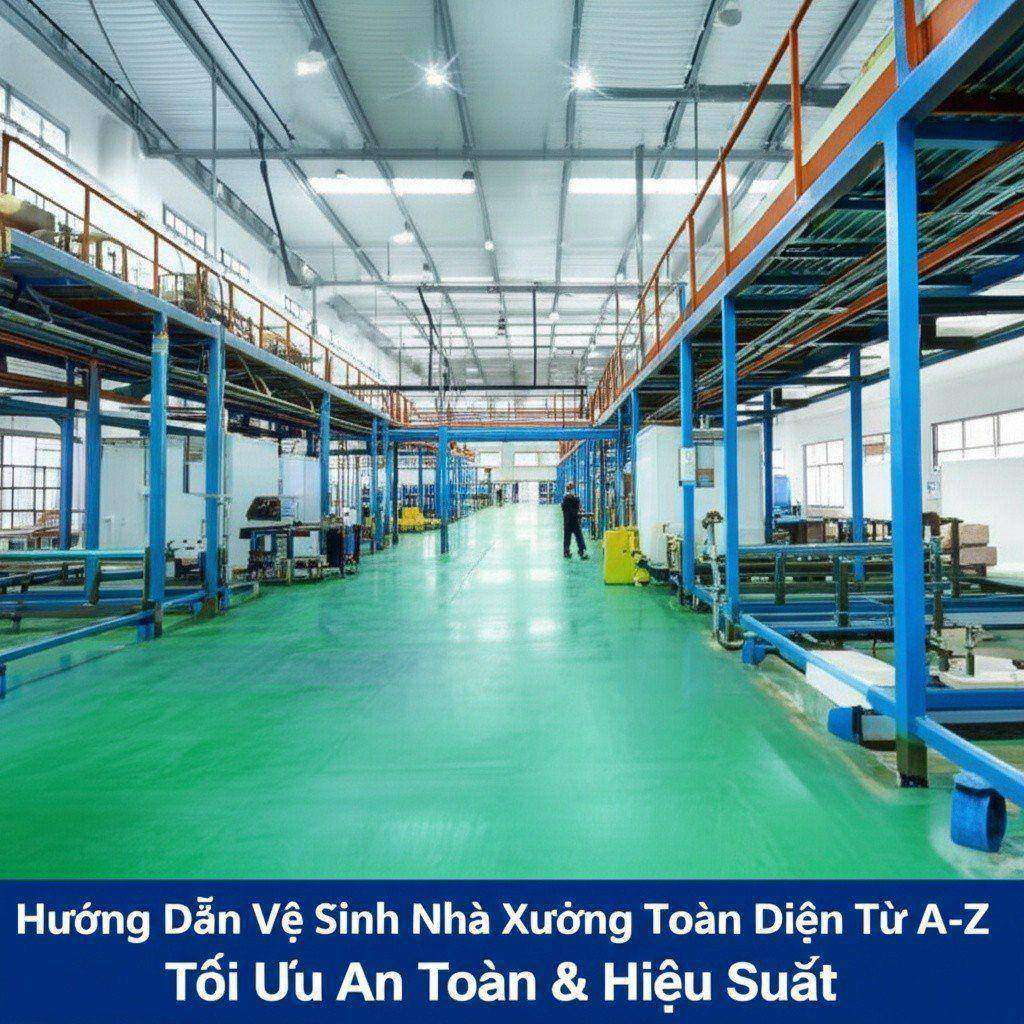 Hình minh họa cho bài viết: Hướng Dẫn Vệ Sinh Nhà Xưởng Toàn Diện Từ A-Z: Tối Ưu An Toàn & Hiệu Suất