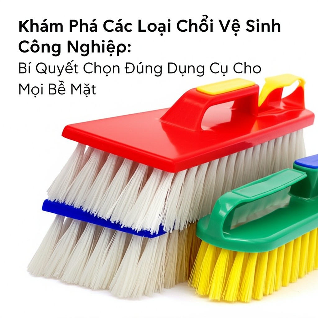 Hình minh họa cho bài viết: Khám Phá Các Loại Chổi Vệ Sinh Công Nghiệp: Bí Quyết Chọn Đúng Dụng Cụ Cho Mọi Bề Mặt