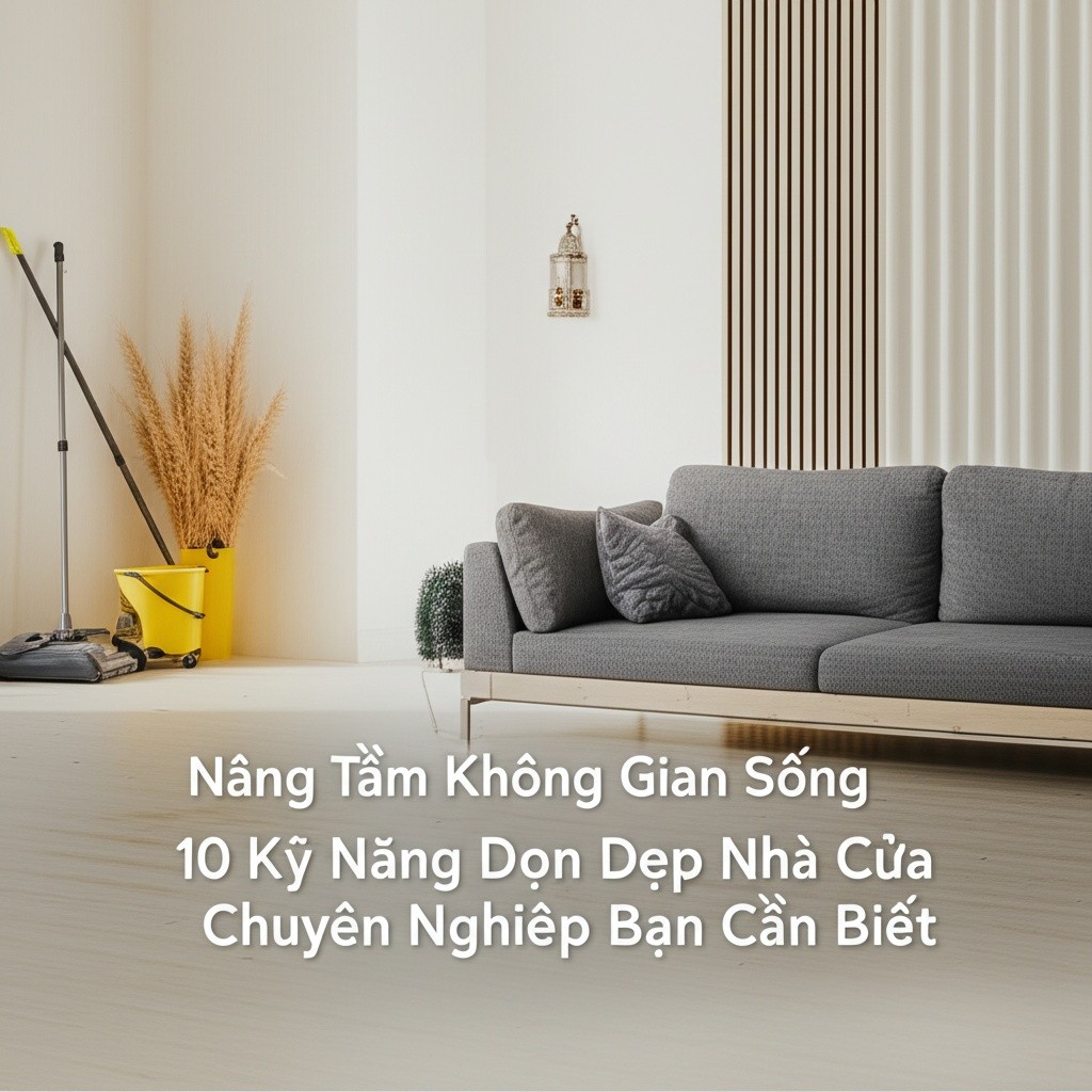 Hình minh họa cho bài viết: Nâng Tầm Không Gian Sống: 10 Kỹ Năng Dọn Dẹp Nhà Cửa Chuyên Nghiệp Bạn Cần Biết